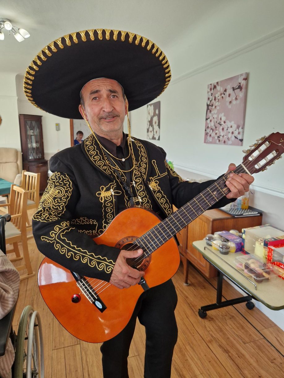 Fairways Nursing Home resident celebrating International Tea Day with festive, themed activities, promoting well-being and high quality of life